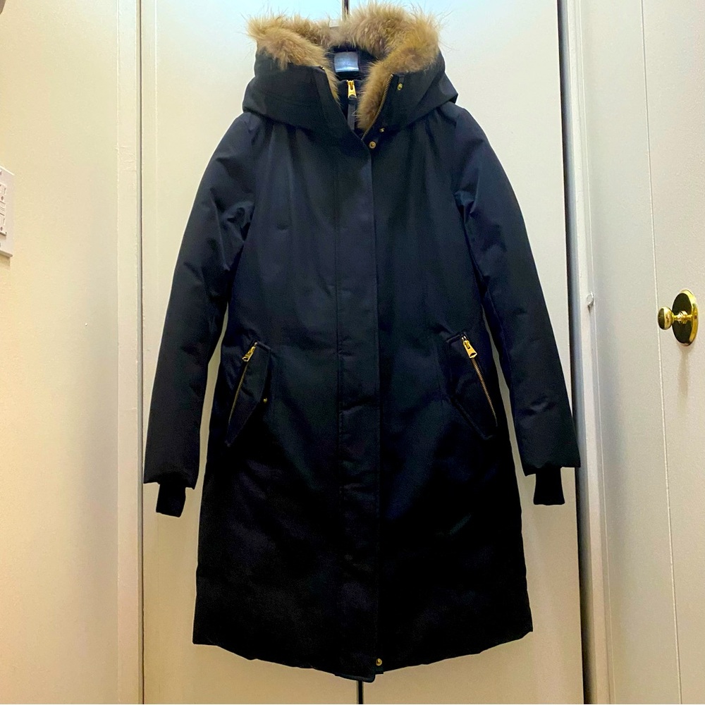 MACKAGE Harlowe Down Coat With Removable Natural Fur Size L Black